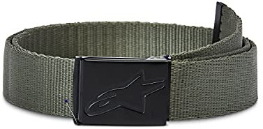Alpinestars, Ageless Web Belt, Cintura, Militar Verde/Negro, Unisex-Adulto, Talla única