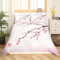Kirschblüten Bettwäsche Set Im Japanischen Stil Romantisches Thema Rosa Trösterbezug Set Botanischer Blumenzweig Bedruckter Bettbezug Frauen Mädchen Paar Teen Weiche Tagesdecke, 200X200