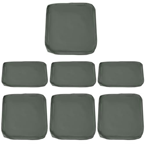 Outsunny Rattan Cushion Covers, Outdoor Seat Cushion Covers, Garden Furniture Covers Replacement - COVER ONLY, Grey