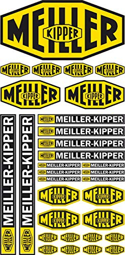 24/7stickers Modellbau Komplett Set 1:32 Aufkleber MEILLER Kipper WEDICO Decal - RC Truck LKW Zugmaschine V8 Trucker