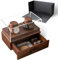 Holzuhrenbox für 2 Uhren – Uhrenaufbewahrung mit Acryldeckel und Schublade – Moderne Uhrenbox für Herren aus Holz – Uhrenaufbewahrungsbox und Organizer
