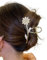 Dmcun Charme de Bijoux de Cheveux Vintage, Pince de Crabe en Cristal Strass Pince de Mariage Crabe Marguerite Pince de Requin Pinces à Cheveux