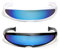 mellystore 2pcs Futuristische Verspiegelte Sonnenbrille Coole Schnelle Brille Rave Novelty Schmale Partybrille Space Alien Brille Zyklop Sonnenbrille für Foto Requisiten Brille Spielzeug Cosplay