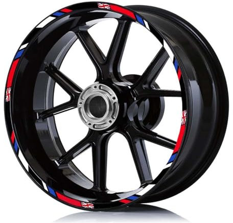STATUZ Adesivo Ruota Moto per Triumph Speed Street Triple 675 1050 Trident 660 Tiger 800 900 Rim Decal Stripe Tape Accessori Decorare (Color : 17 inch)