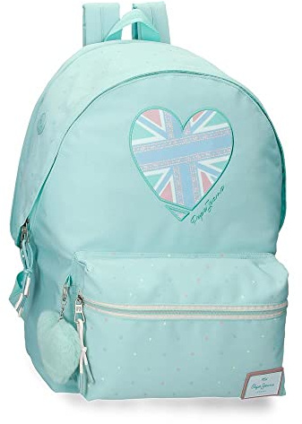 Pepe Jeans Nerea Rucksack mit Zwei Fächern Blau 30x40x13 cm Polyester 15,6L
