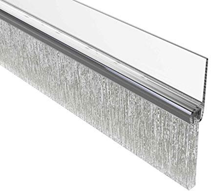 Stormguard Door Draught Excluder Bottom Brush Bar Self Adhesive Strip 25mm. 1 Metre (2, Clear)