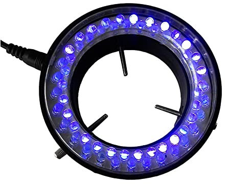 Microscope Accessories Kit Microscope Illuminators 395~400nm 60 PCS LED Microscope U_V Ring Light Purple Color Ring Lamp 110V-240V for Microscope Illumination Microscope Slides