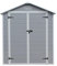 Panana Plastic Garden Storage Outdoo Shed House, Grey, 6X4FT