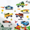 Runtoo Wandtattoo Autos Junge Wandaufkleber Vintage Rennauto Wandsticker Kinderzimmer Babyzimmer Wanddeko