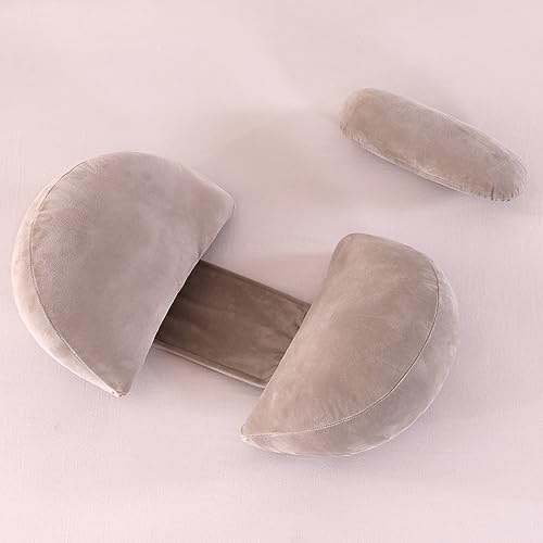 SHANNA Neu Schwangerschaftskissen Einstellbar, Komfortkissen Erwachsene, Ganzkörperkissen, Stützkissen Body Pillow, Stillkissen Körperkissen Abnehmbar Waschbar(Khaki)