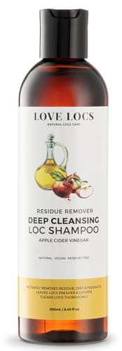 Love Locs Shampoing Dreadlocks au Vinaigre de Cidre de Pomme | Nettoyant Clarifiant pour Locks et Dreads | Élimine les Résidus et Accumulations | Shampoing Détox Naturel et Vegan | Sans Résidus