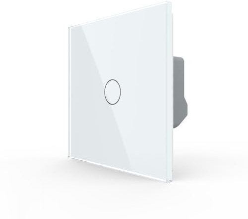 LIVOLO Interruptor táctil Fácil y práctico, retroiluminación LED, sin neutro, 1 vía, blanco