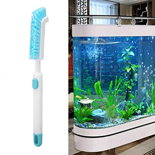 Restokki Aquarium Reinigungsbürste Flexible Mit Hochdichten Borsten 180 Grad Ausziehbarem Griff PET Borsten Mittlerer Härte zur Algenentfernung für Alle Aquariengrößen