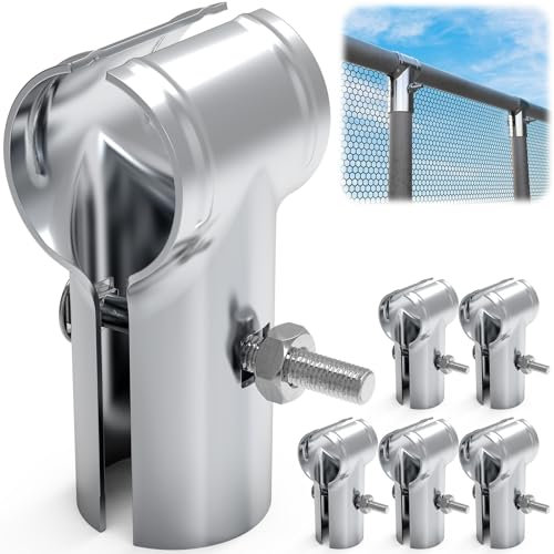 IRENPORU Endschienenklemmen, T-Rohrschelle für 3,5 cm Außendurchmesser, 6 Stück