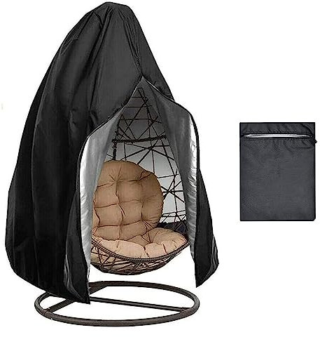 Eierstuhl-Abdeckung – Wasserdichte Hängestuhl-Abdeckung For Gartensitze, Atmungsaktives, Wetterfestes Netz For Außenterrasse, Garten, Veranda, Rasen Hängesessel Schutzhülle ( Color : Noir , Size : 231
