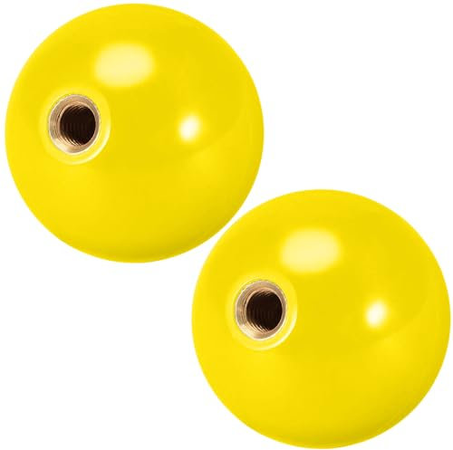 Timebid 2PCS 35MM Joystick Ball Top Handle Rocker | M6 Screw Head Arcade Game Joysticks Easy-Install Replacement DIY Parts Yellow*2