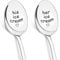 His and Hers Ice Cream Spoons Set-Pack of 2 Gifts for Couples,Stainless Steel Engraved Coffee Spoon Present for Birthday Wedding Anniversary Valentines Day Gift Couple Present (Style01)