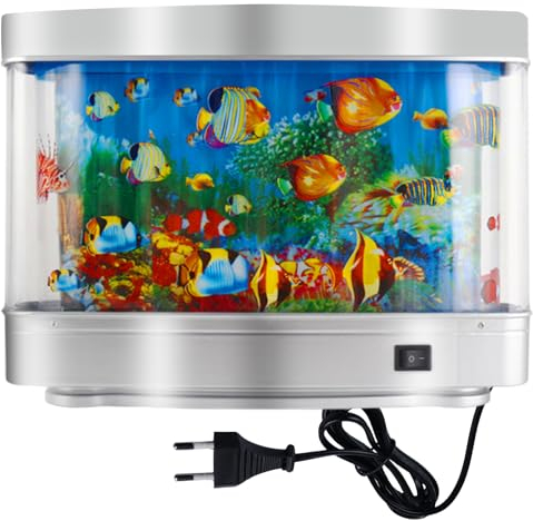 Vegena Mini Aquarium Stimmung, Dekorative Nachtlicht LED - Faszinierende Fischansichten für Büro, Zuhause und Urlaub - Innendekoration