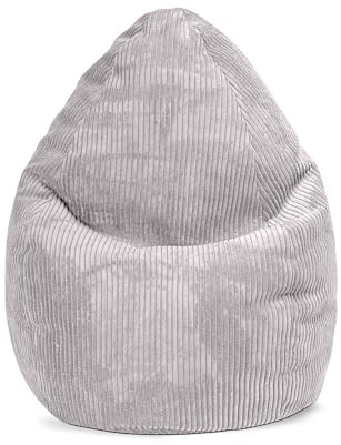 Bookiepad Sitting Point Sitzsack Shara Cord (grau, XL 220l)