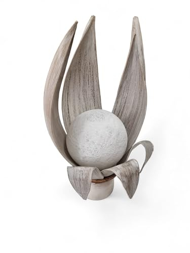 Kokos Tischlampe WAIMEA - 50 cm Tisch Lampe mit Lampenschirm aus Kokosnuss, geeignet für Wohnzimmer, Flur, Schlafzimmer oder Badezimmer in weiß