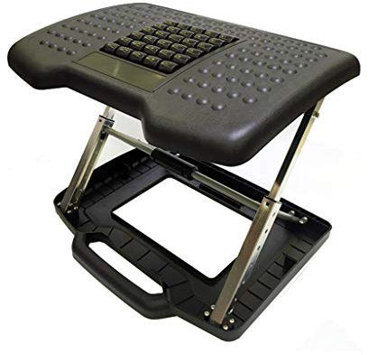OCKULT Foot Rest,Under Desk Foot Stool 5-Level Height Adjustable, Ergonomic Foldable Footrest For Office, Gaming,Computer