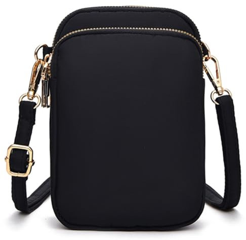 DuoLmi Umhängetasche Damen Klein, Crossbody Tasche für Damen, Nylon Handy Mini-Tasche Kleine Schultertasche Multifunktionale Handytasche, Handytasche zum Umhängen Damen