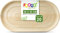 FOOGO Green 20 Plateaux de Service Jetables Feuille de Palmier, Grand Ovale 56x30 cm, Pizza, Entrées, Canapés, Planche Charcuterie, Robuste et Ecologique, Comme Plateaux en Bois, pour Plats Chauds