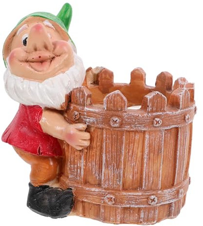 Happyyami 1pièce GNOME Résine Pot De Décoratif pour Plantes Et Cactus pour Intérieur Et Extérieur Accessoire De Et