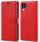 VEGOSCASE Coque pour Samsung Galaxy A12 4G / Galaxy M12, Etui Housse en Cuir PU, Pochette de Portefeuille, Étui de Protection avec Blocage du Signal RFID pour Galaxy A12 4G / M12, Rouge