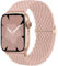 Ynitec Cinturino Intrecciato Compatibile Con Apple Watch Apple Watch 44mm 42mm 45mm 49mm 46mm (Serie 10), Cinturini Elastici Sportivo Per iWatch Serie 10 9 8 7 6 5 4 3 2 1 SE Ultra, Rosa
