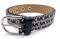 Michael Kors Gürtel I Damen I Echtes Leder I Größe M I 110cm lang mit Schnalle gemessen I 4,0 cm breit I Schwarz-Weiß I Gestanzte große Ösen I Women Belt1035