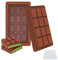 2 Pièces Moule Tablette Chocolat avec 1 Grattoir, Moule Chocolat Profond Antiadhésif, Silicone Tablette de pour Faire, Pour Barres Profondes, Anti-Adhésifs en Silicone