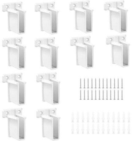 Vocdikficy 12 Stück Drahtregal-Endhalterungen, Kunststoff-Schrankregalhalterungen, Wandhalterungen, Drahtregal-Eckhalterung, Wandhalterung