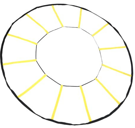Yanmis Agility Trainer, Circle Speed Ladder, 12 Rungs Football Basketball Training Equipment for High Intensity Reactive Footwork Drills and Skills