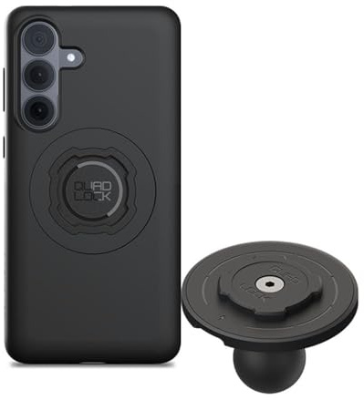 Quad Lock 1 Ball Top Cap Phone Mount Kit with MAG Phone Case and MAG Wireless Charging Head for Galaxy S26+, Compatible with RAM 1 Socket arms for Car, Truck or RV.