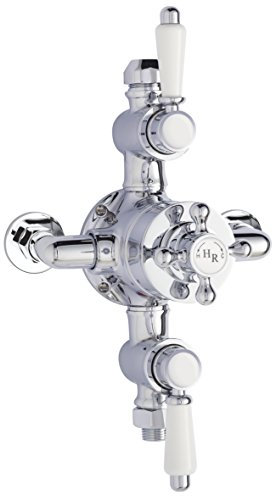 Nuie Triple A3089E Victorian ǀ Traditional Bathroom Thermostatic Shower Exposed Valve, 333mm x 179mm, Chrome, Set of 2 Pieces