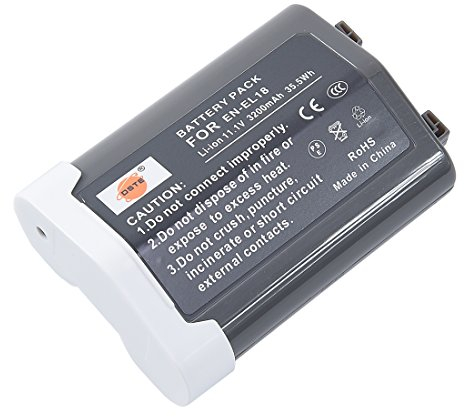 DSTE Rechange Batterie pour Nikon EN-EL18 ENEL18 Li-ion Batería D4 Caméra