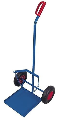 Stahlflaschenkarre für Propangasflasche RAL5010 Enzianblau Flaschenkarre