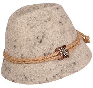 Faustmann Hüte & Mützen Trachten - Hut 030 - URTIROLER SEPPL - graumarmoriert, anthrazit, Größe 56