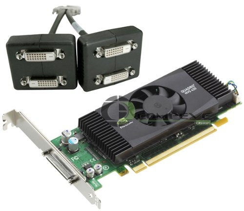 Nvidia Quadro NVS 420 carte adaptateur de carte graphique PCIe x16 512 MB 4 moniteur Dell H995j