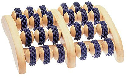 1x Behrend Fußroller, Fußmassage-Roller, Fußmassagegerät, Massage-Roller, 8 Achsen, für 2 Füße