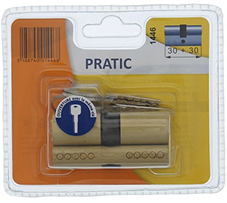 Bricard 1446 Jeu de 2 Cylindres pratic 30+30 s'entrouvrant Laiton/niveau de sécurité 1