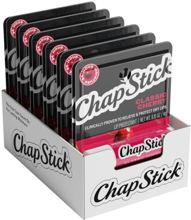 Chapstick Classic Cherry Lip Balm Bulk Pack - 12 Count, 0.15 Oz Each