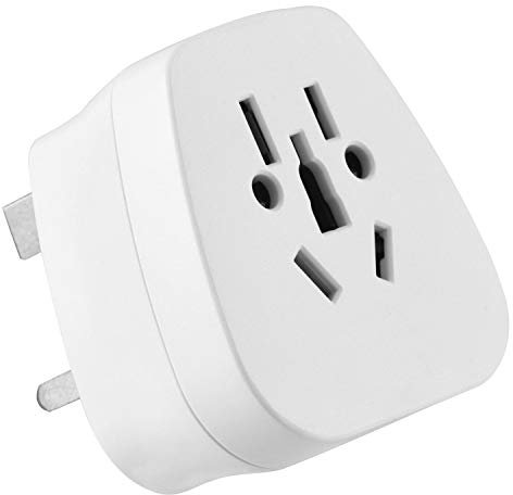 Electraline 70043 Adaptateur de voyage universel vers UK, blanc