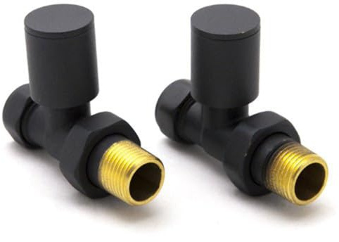 Reina Portland Straight Steel Radiator & Towel Rail Valve Anthracite