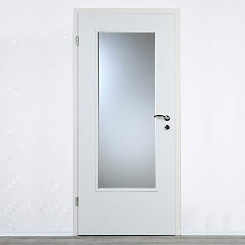 Glaseinsatz für Zimmertüren Satinato 4mm, ESG Lichtausschnitt Verlasung (ESG 660 x 1420 mm)