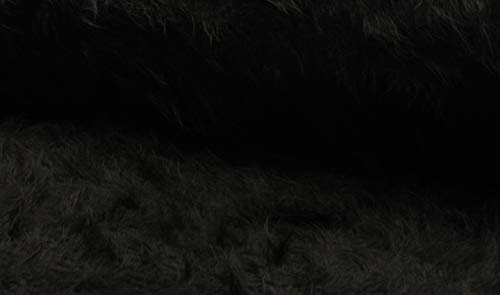 FABRICS-CITY FLOKATI TEDDYFELL STOFF KARNEVAL BEKLEIDUNG BASTEL REQUISITEN FOTOSHOOTING DEKO (Schwarz, 100X150cm)