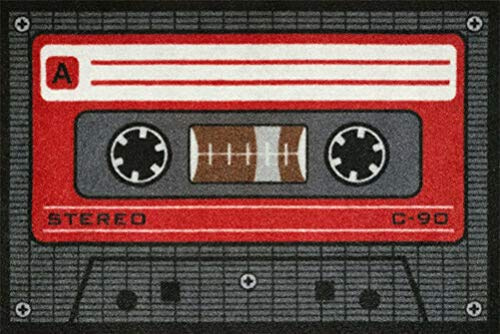 for-collectors-only Fußmatte Tape Rot Kassette Fussmatte Cassette Schmutzmatte Türabstreifer Türmatte Fußabstreifer Schmutzfangmatte Retro Design