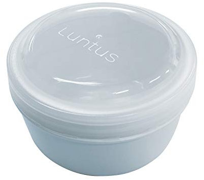 Asbel STR-250 Ag - Fiambrera antibacteriana para ensalada y frutas, prevención de jugos, color azul, 250 ml