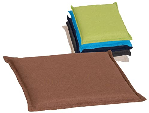 Beo Sitzkissen Gartenstuhl 50x50 Turin wasserabweisend | Made in EU | Reißfestes Outdoor Stuhlkissen waschbar | Sitzkissen Stuhl ohne Ausbleichen | Atmungsaktives Sitzpolster Gartenstuhl in Sand